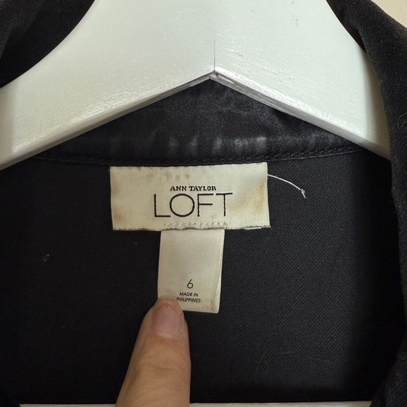 Vintage Ann Taylor Velvet Blazer Jacket Black Button Victorian Whimsigoth - Picture 6 of 7